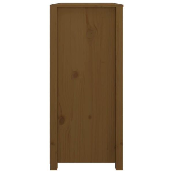 vidaXL kommode 100x40x90 cm massivt fyrretræ gyldenbrun