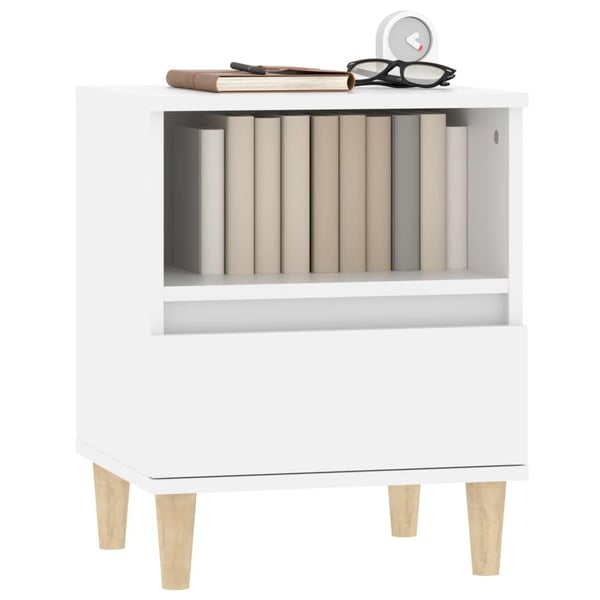 vidaXL sengeborde 2 stk. 40x35x50 cm hvid