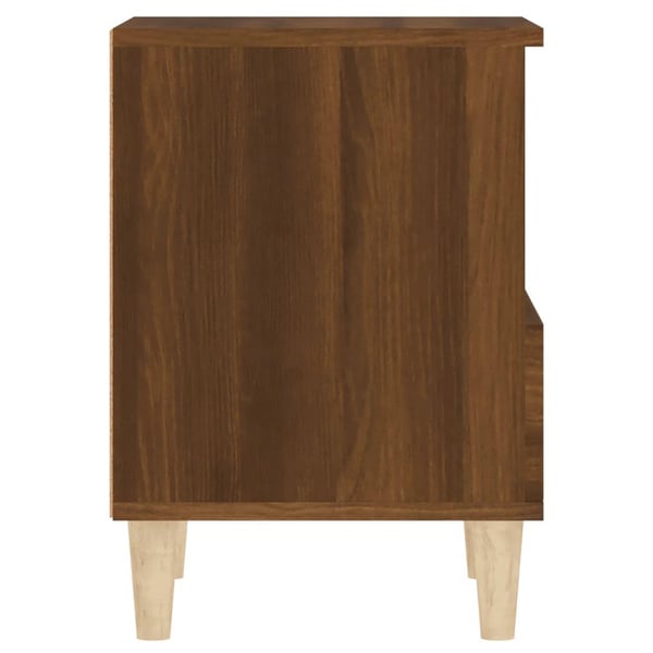 vidaXL sengeborde 2 stk. 40x35x50 cm brun egetræsfarve