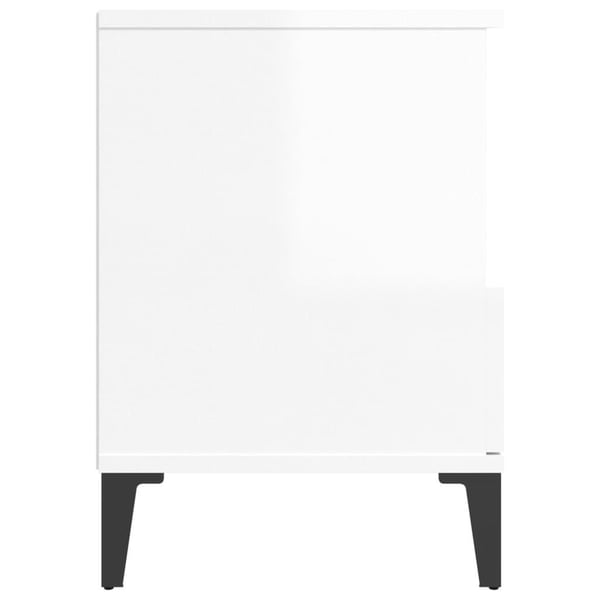 vidaXL Nattbord 2 stk høyglans hvit 40x35x50 cm