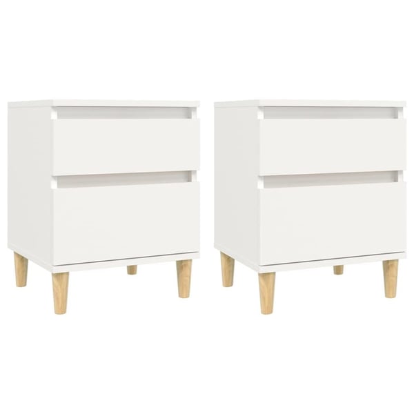 vidaXL sengeborde 2 stk. 40x35x50 cm hvid