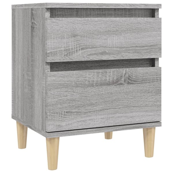 vidaXL sengeborde 2 stk. 40x35x50 cm grå sonoma