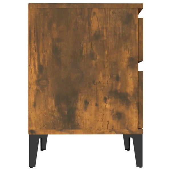 vidaXL sengebord 40x35x50 cm røget egetræsfarve