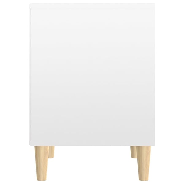 vidaXL Nattbord høyglans hvit 40x35x50 cm konstruert tre