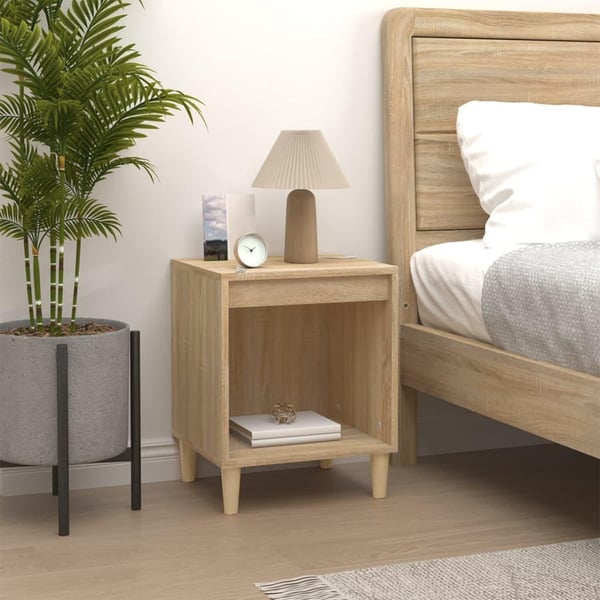 vidaXL sengeborde 2 stk. 40x35x50 cm sonoma-eg