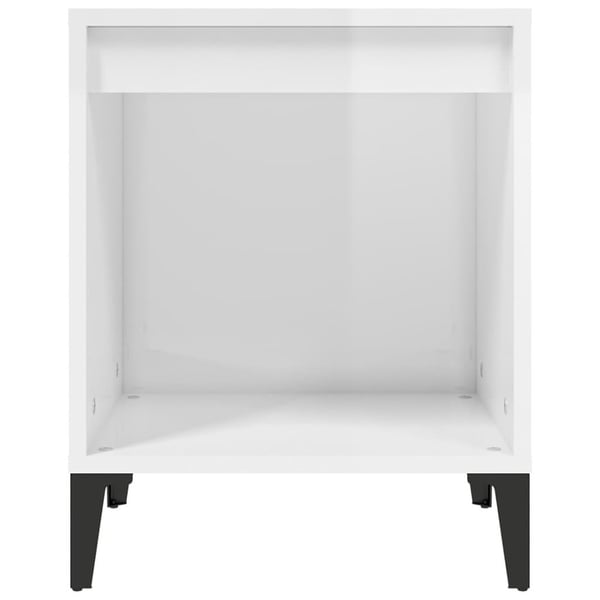 vidaXL Nattbord 2 stk høyglans hvit 40x35x50 cm