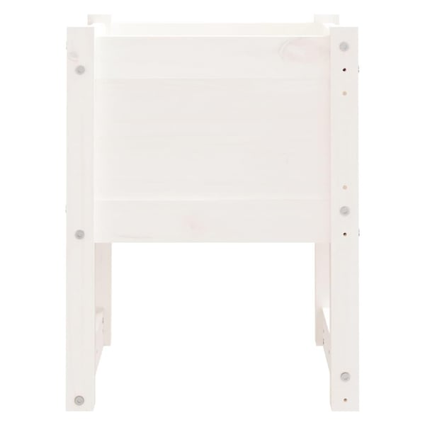 vidaXL Plantekasser 2 stk hvit 40x40x52,5 cm heltre furu