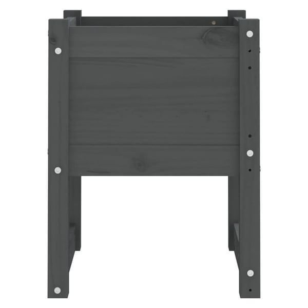 vidaXL Plantekasse grå 40x40x52,5 cm heltre furu
