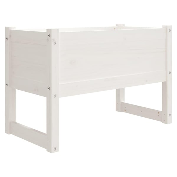 vidaXL Plantekasse hvit 78x40x52 cm heltre furu
