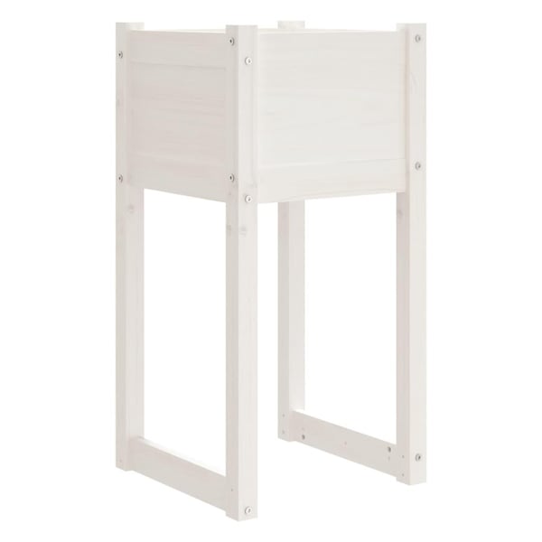 vidaXL Plantekasse hvit 40x40x81 cm heltre furu