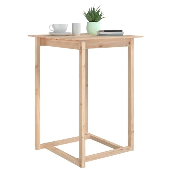 vidaXL Barbord 80x80x110 cm heltre furu