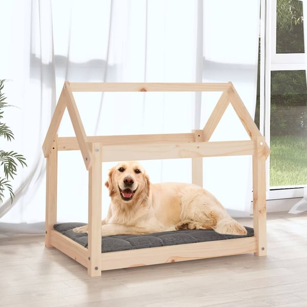 vidaXL Hundeseng 81x60x70 cm heltre furu
