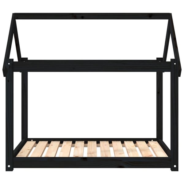vidaXL hundeseng 101x70x90 cm massivt fyrretræ sort