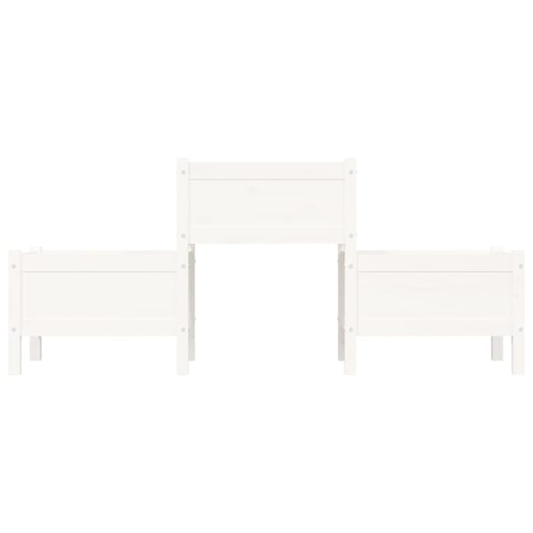 vidaXL Plantekasse hvit 178,5x44x75 cm heltre furu