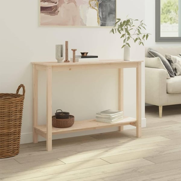 vidaXL Konsollbord 110x40x80 cm heltre furu