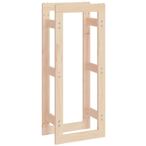 vidaXL brændestativ 41x25x100 cm massivt fyrretræ