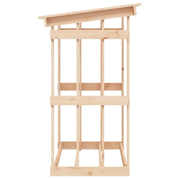vidaXL Vedstativ 108x64,5x109 cm heltre furu