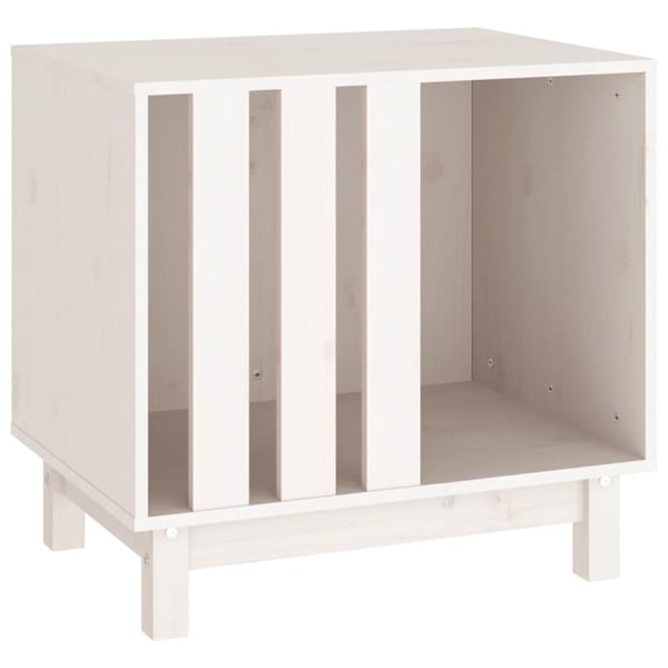 vidaXL hundehus 60x45x57 cm massivt fyrretræ hvid
