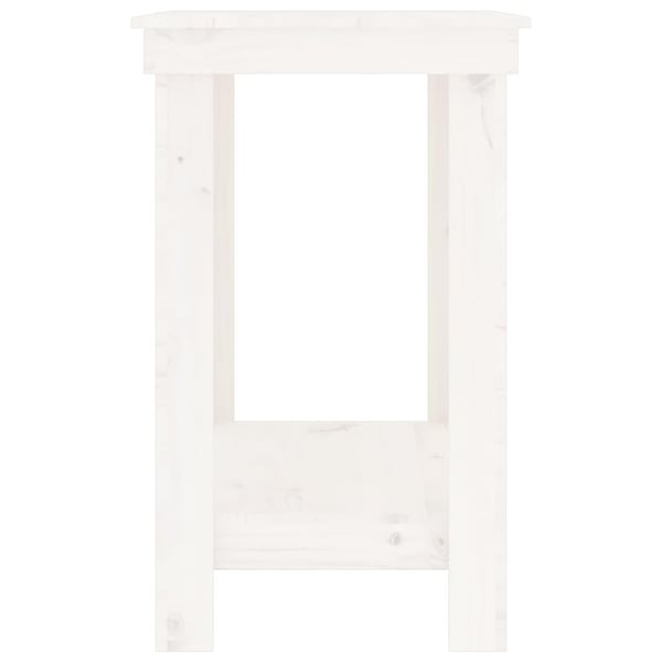 vidaXL Arbeidsbenk hvit 110x50x80 cm heltre furu