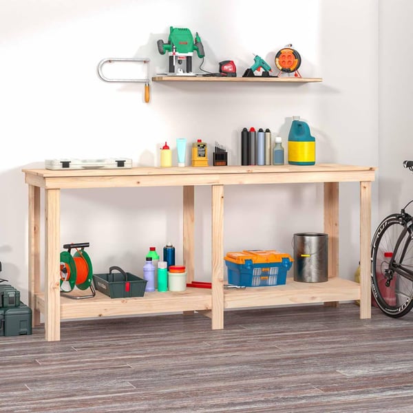 vidaXL Arbeidsbenk 180x50x80 cm heltre furu