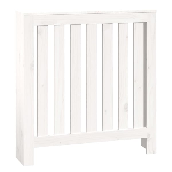 vidaXL Radiatordeksel hvit 79,5x19x84 cm heltre furu