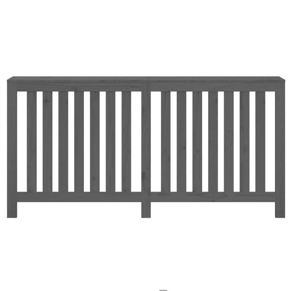 vidaXL Radiatordeksel grå 169x19x84 cm heltre furu
