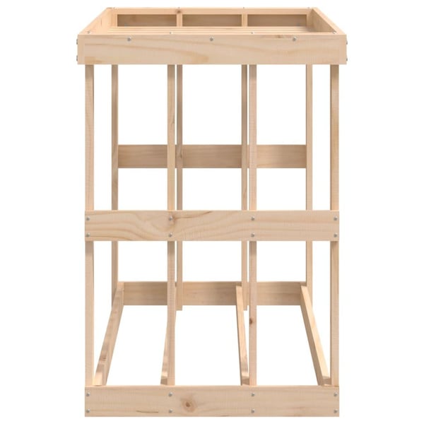 vidaXL udendørs brændestativ 108x52x74 cm massivt fyrretræ