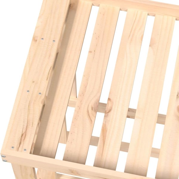 vidaXL udendørs brændestativ 108x52x74 cm massivt fyrretræ