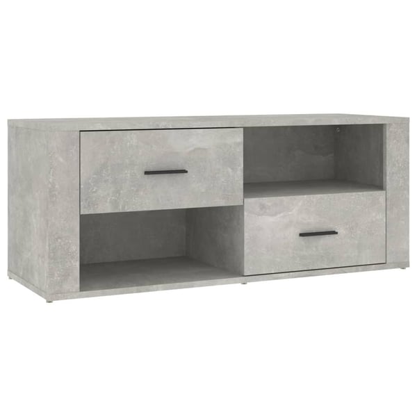 vidaXL TV-benk betonggrå 100x35x40 cm konstruert tre