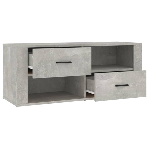 vidaXL TV-benk betonggrå 100x35x40 cm konstruert tre