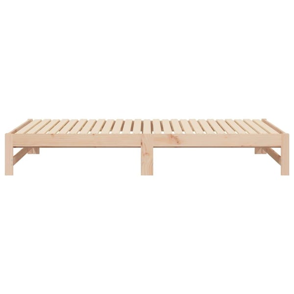 vidaXL Uttrekkbar dagseng 2x(90x200) cm heltre furu