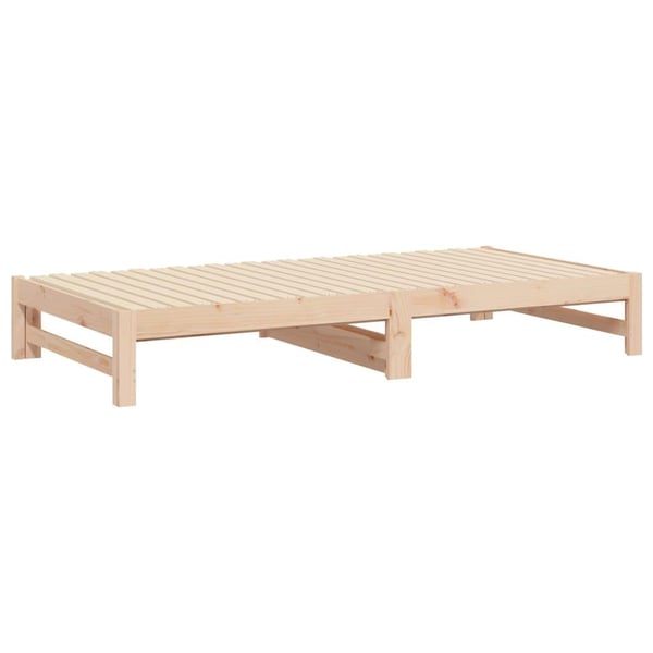 vidaXL Uttrekkbar dagseng 2x(90x200) cm heltre furu