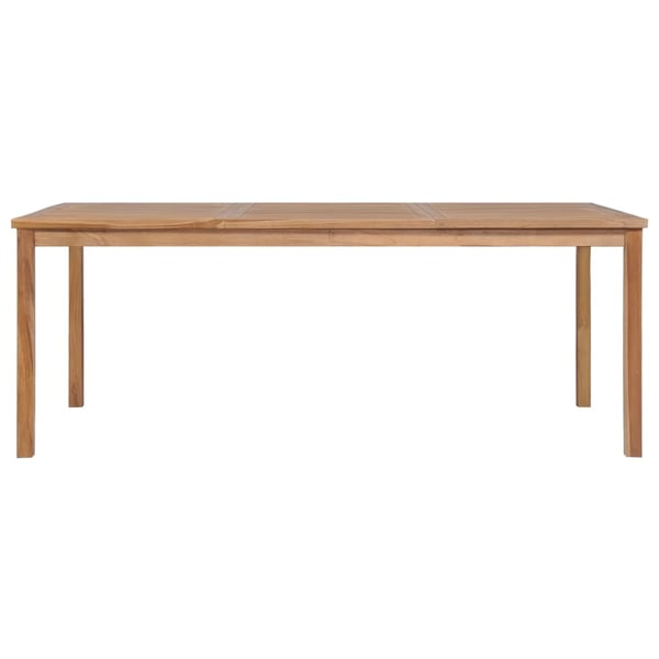 vidaXL 9-delt havespisesæt 200x100 cm massivt teaktræ