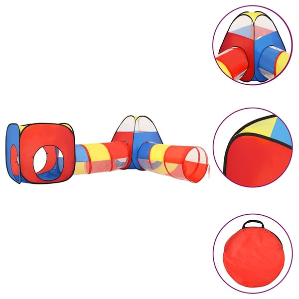 vidaXL Leketelt for barn med 250 baller flerfarget 190x264x90 cm