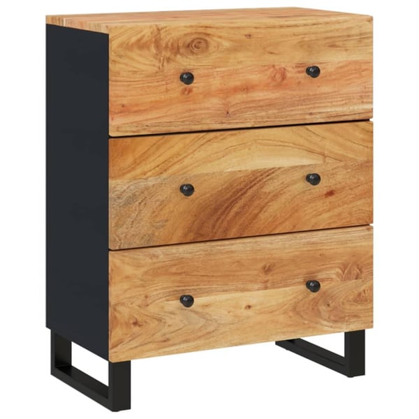 vidaXL 3 st Sideboards massivt trä akacia