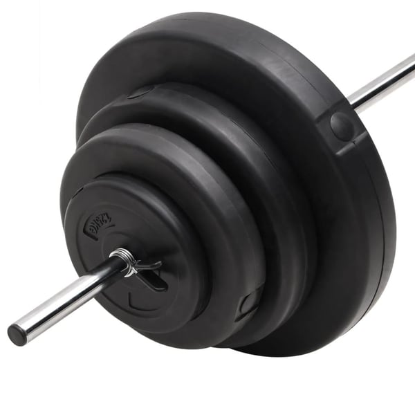 vidaXL Vektstangsett med skiver 60 kg