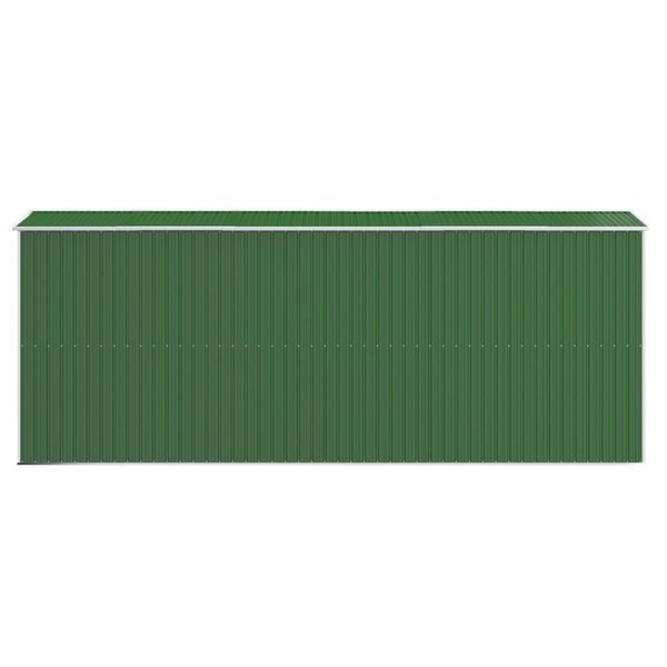vidaXL haveskur 192x523x223 cm galvaniseret stål grøn