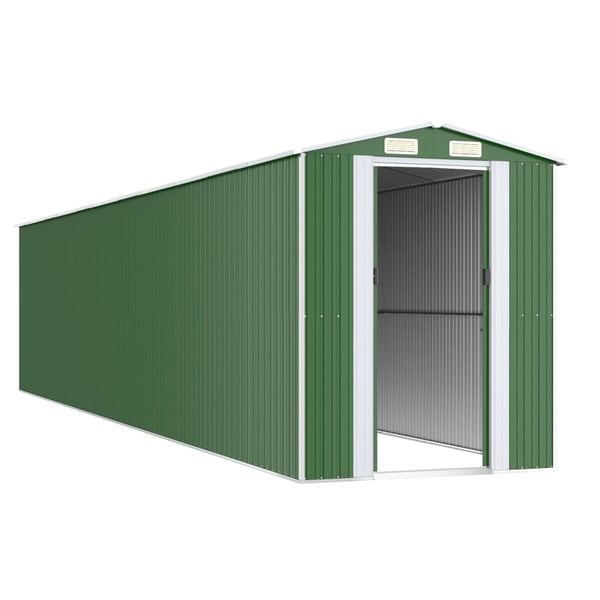 vidaXL haveskur 192x938x223 cm galvaniseret stål grøn