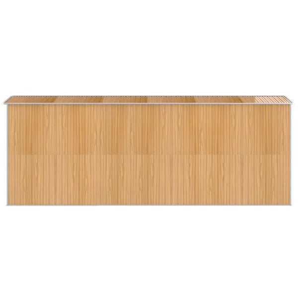 vidaXL haveskur 192x523x223 cm galvaniseret stål lysebrun