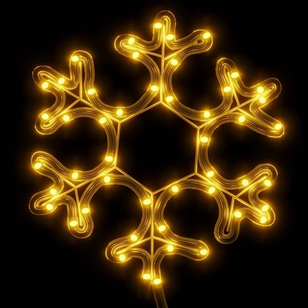 vidaXL Julesnøfnuggfigurer med LED 2 stk varmhvit 27x27 cm