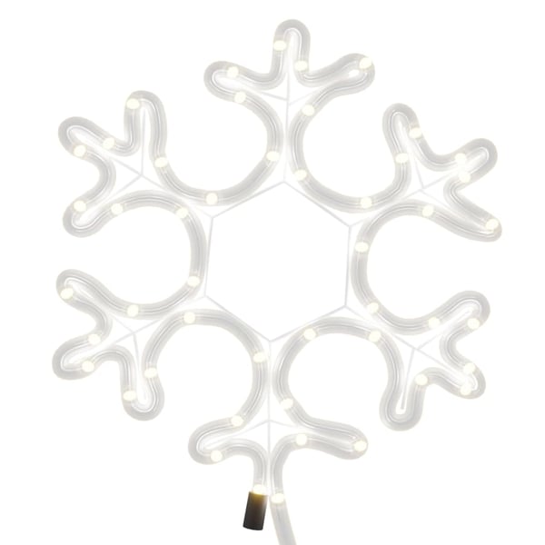 vidaXL Julesnøfnuggfigurer med LED 2 stk varmhvit 27x27 cm