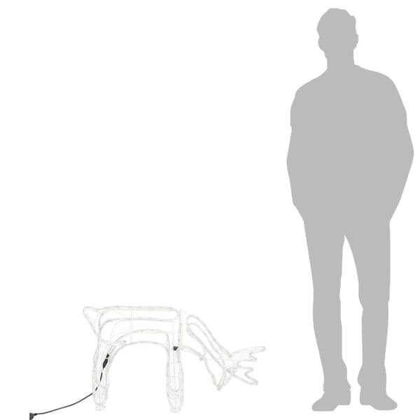 vidaXL Renfigur 2 st ljusslinga med varmvit 73x31x45 cm