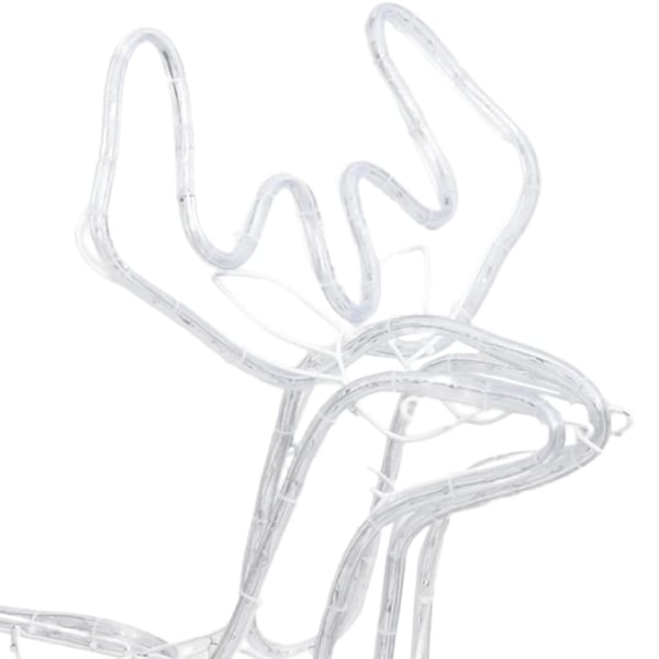 vidaXL Julereinsdyrfigurer 2 stk kaldhvit 76x42x87 cm
