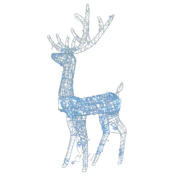 vidaXL Julereinsdyr akryl 2 stk 120 cm kaldhvit