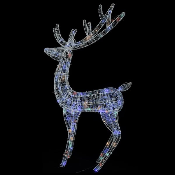 vidaXL Julereinsdyr XXL akryl 250 LED 2 stk 180 cm flerfarget