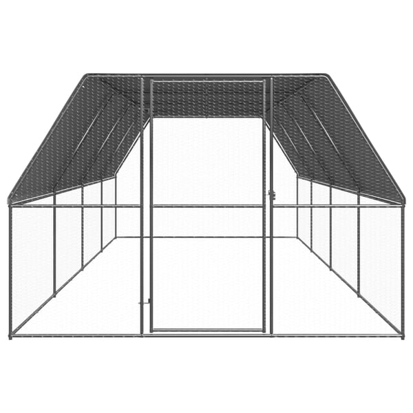 vidaXL hønsegård 3x8x2 m galvaniseret stål