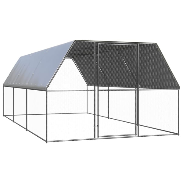 vidaXL hønsegård 3x6x2 m galvaniseret stål