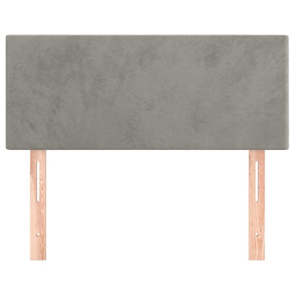 vidaXL sengegavl 80x5x78/88 cm fløjl lysegrå