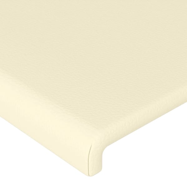 vidaXL Sänggavel gräddvit 90x5x78/88 cm konstläder
