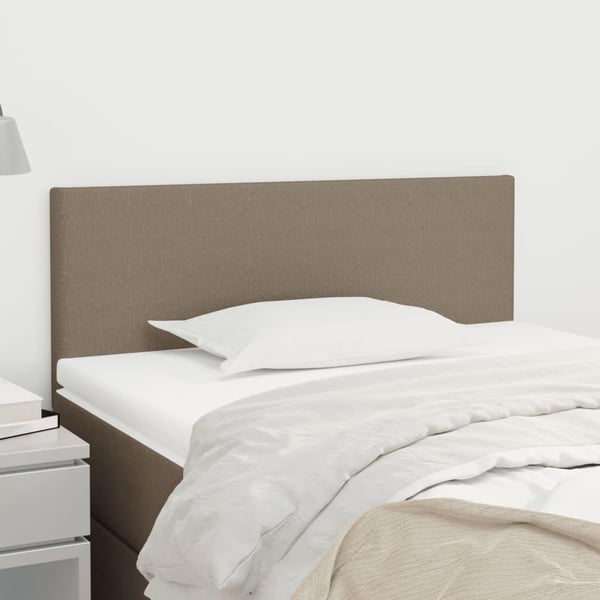 vidaXL sengegavl 100x5x78/88 cm stof gråbrun
